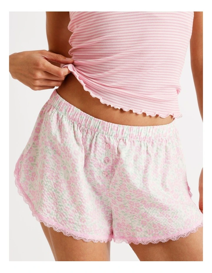 Lola Woven Boxer Short in Ditsy Floral Print image 2