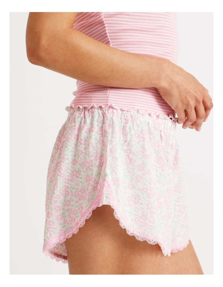 Lola Woven Boxer Short in Ditsy Floral Print image 4