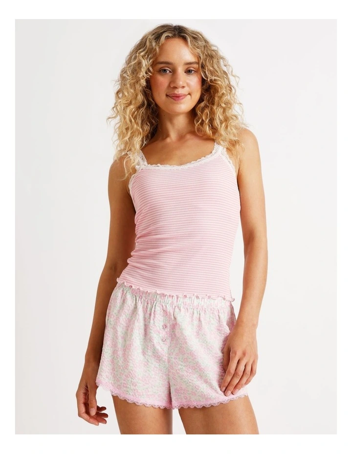 Lola Woven Boxer Short in Ditsy Floral Print image 6