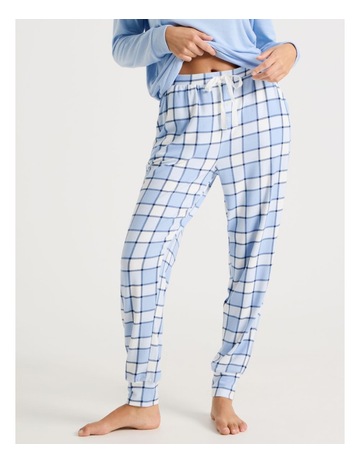 Soft Blue Check colour