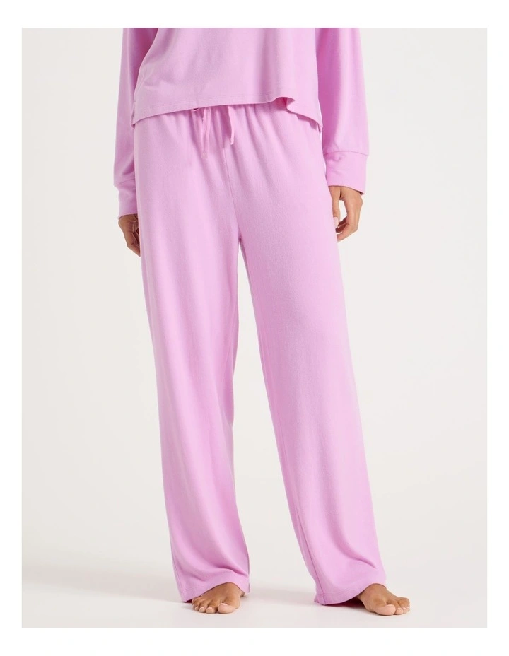 Cosy Supersoft Wide Leg Pant in Fairy Floss Pink image 1