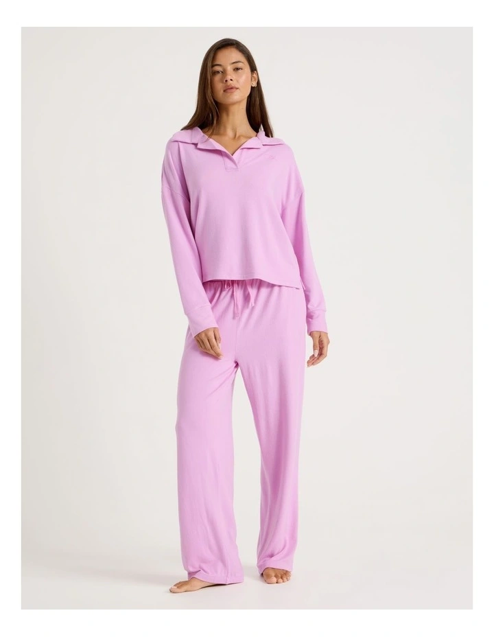 Cosy Supersoft Wide Leg Pant in Fairy Floss Pink image 6