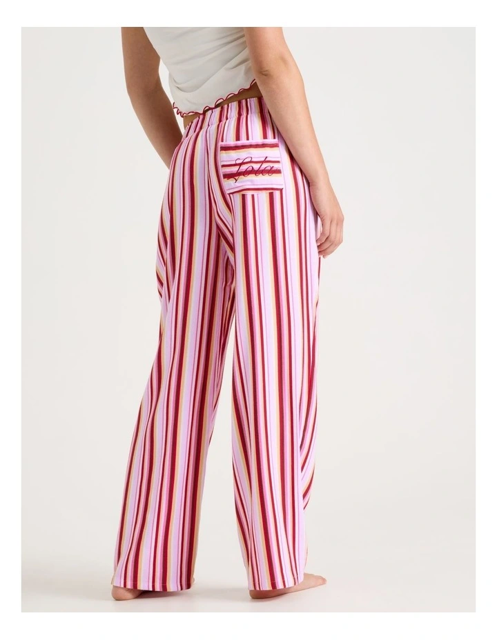 Lola Flannelette Boyfriend Pant in Sweet Stripe Print image 5