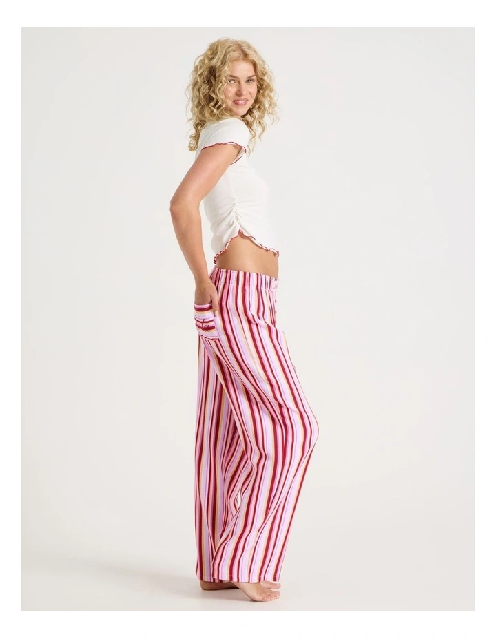 Lola Flannelette Boyfriend Pant in Sweet Stripe Print image 6