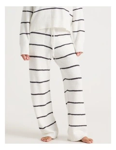 Cosy Boucle Straight Leg Pant in Ivory Y/D Stripe