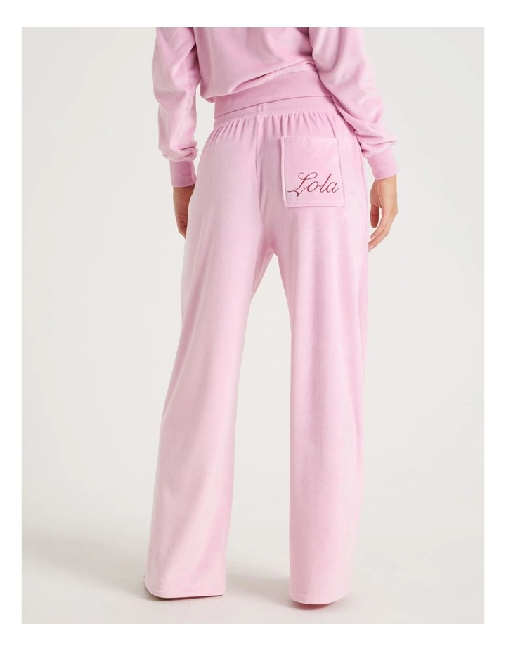 Lola Velour Wide Leg Pant in Fairy Floss Pink image 6