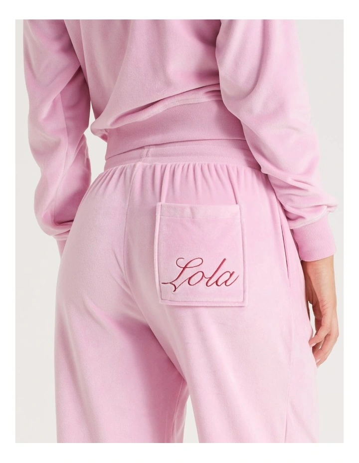 Lola Velour Wide Leg Pant in Fairy Floss Pink image 7
