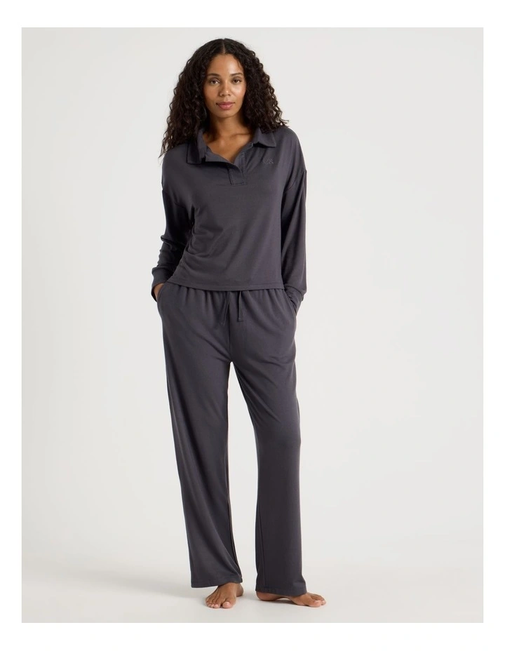 Cosy Supersoft Wide Leg Pant in Charcoal image 2