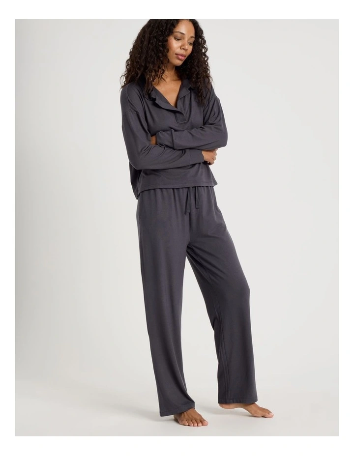 Cosy Supersoft Wide Leg Pant in Charcoal image 3