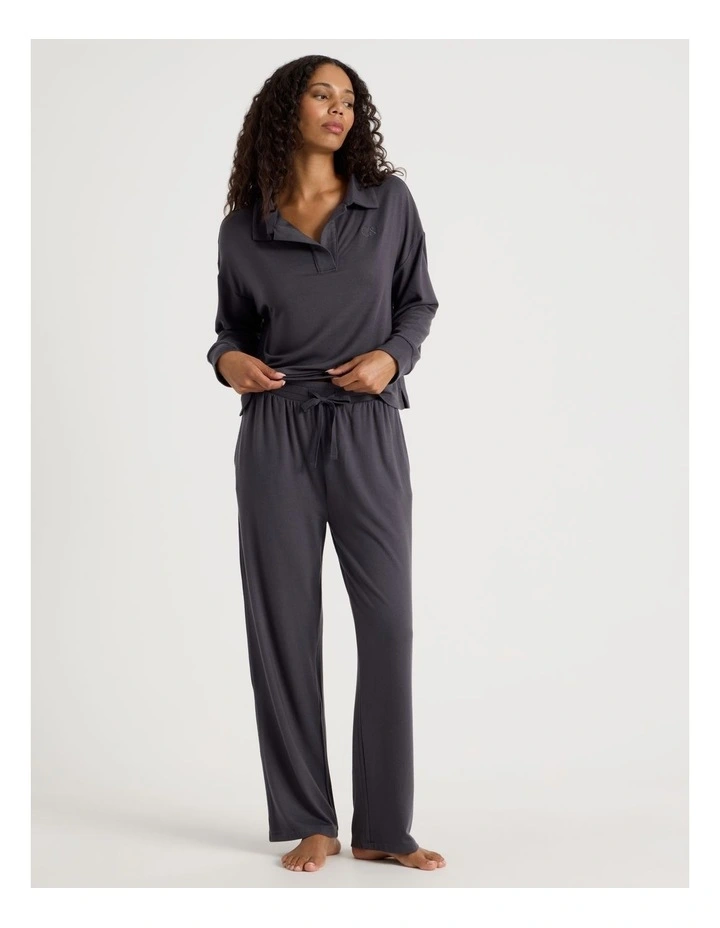 Cosy Supersoft Wide Leg Pant in Charcoal image 7