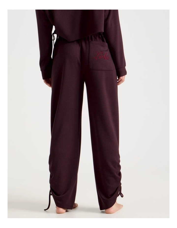 Lola Scuba Ruched Pant in Burnt Fig image 5