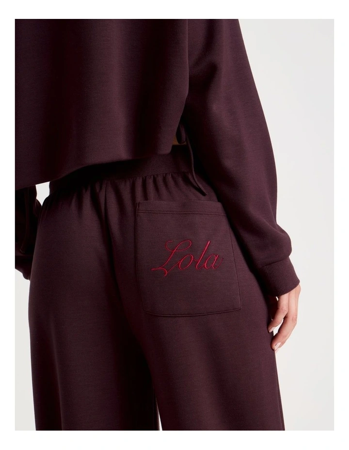 Lola Scuba Ruched Pant in Burnt Fig image 6