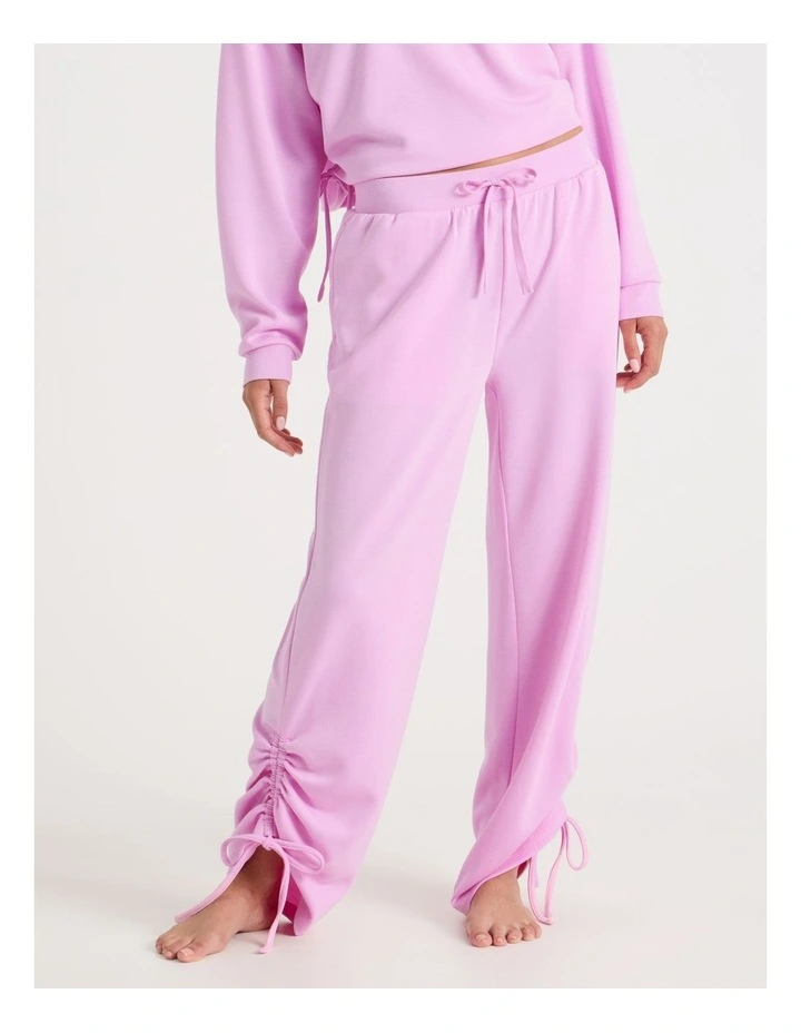 Lola Scuba Ruched Pant in Fairy Floss Pink image 3