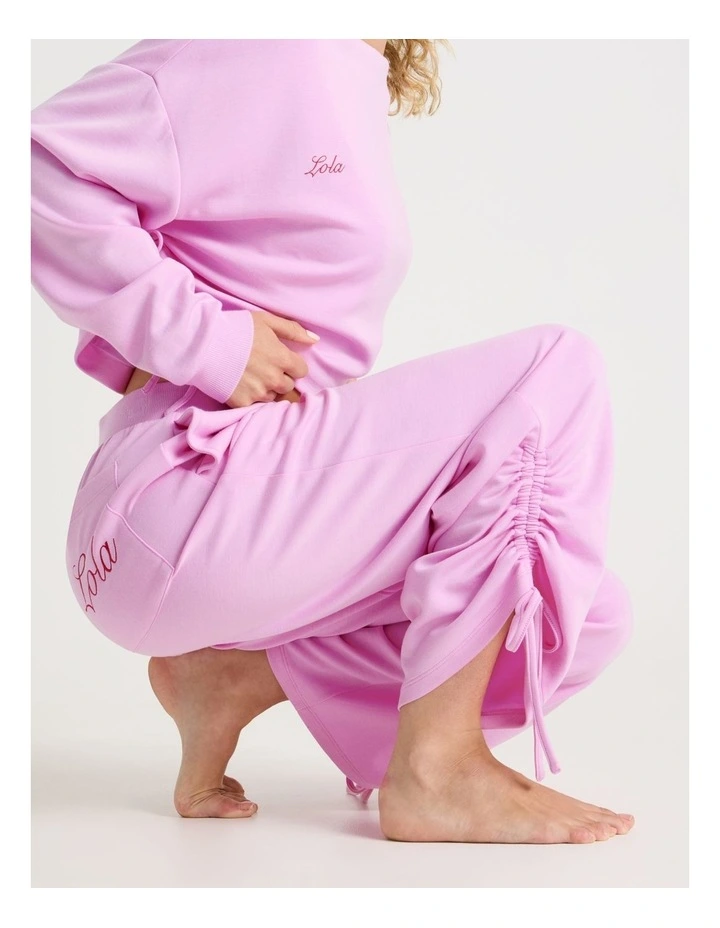 Lola Scuba Ruched Pant in Fairy Floss Pink image 7