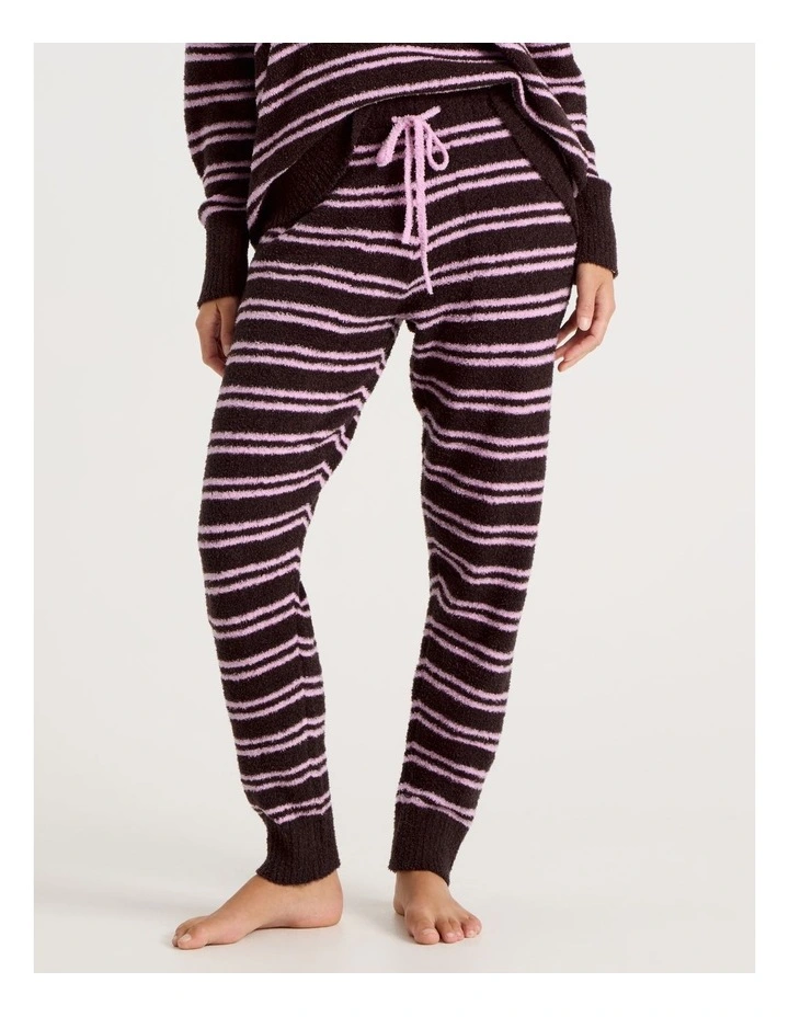 Cosy Boucle Cuffed Pant in Burnt Stripe image 1