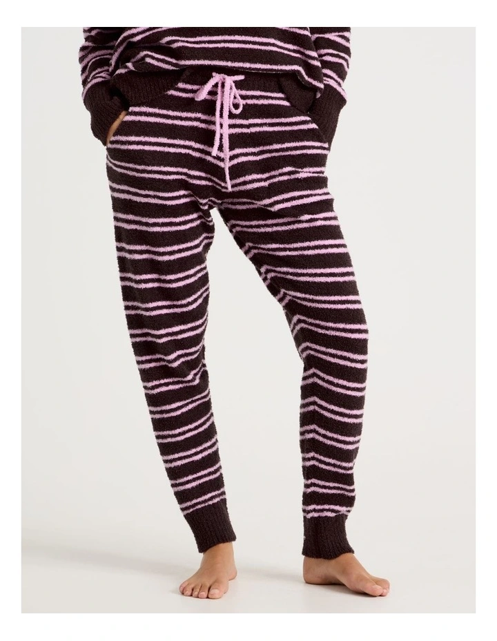 Cosy Boucle Cuffed Pant in Burnt Stripe image 3