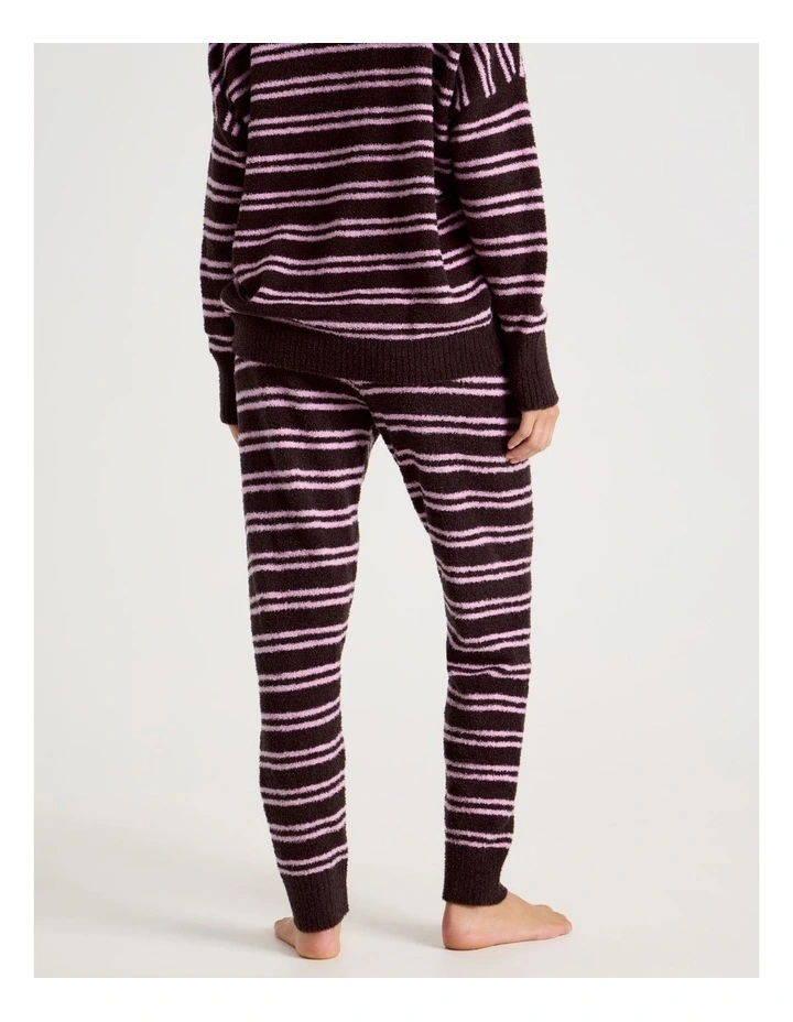Cosy Boucle Cuffed Pant in Burnt Stripe image 5