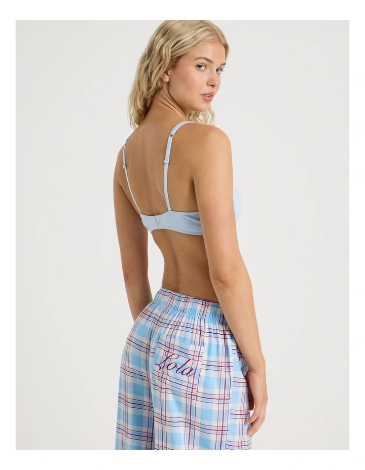 Lola Flannelette Boyfriend Pant in Blue & Red Check Print image 12