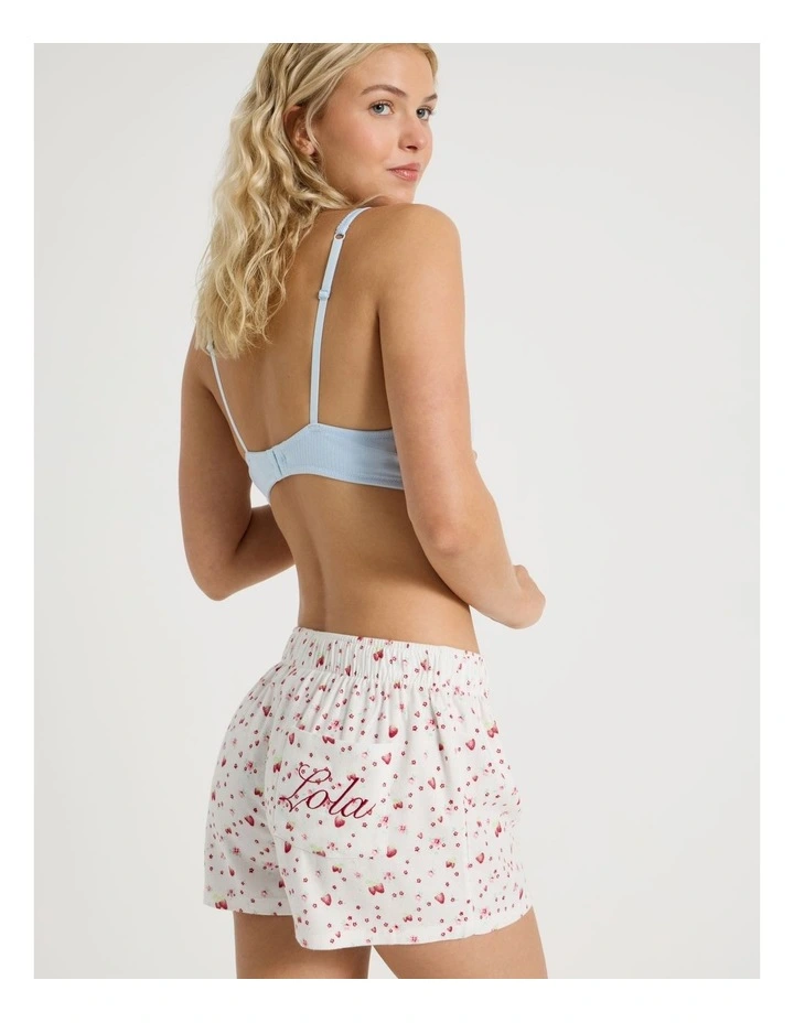 Lola Flannelette Boxer Short in Strawberry Fields Print image 3