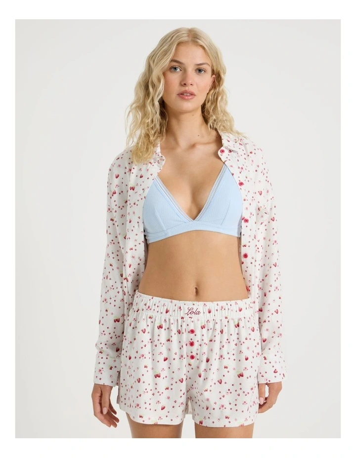 Lola Flannelette Boxer Short in Strawberry Fields Print image 4