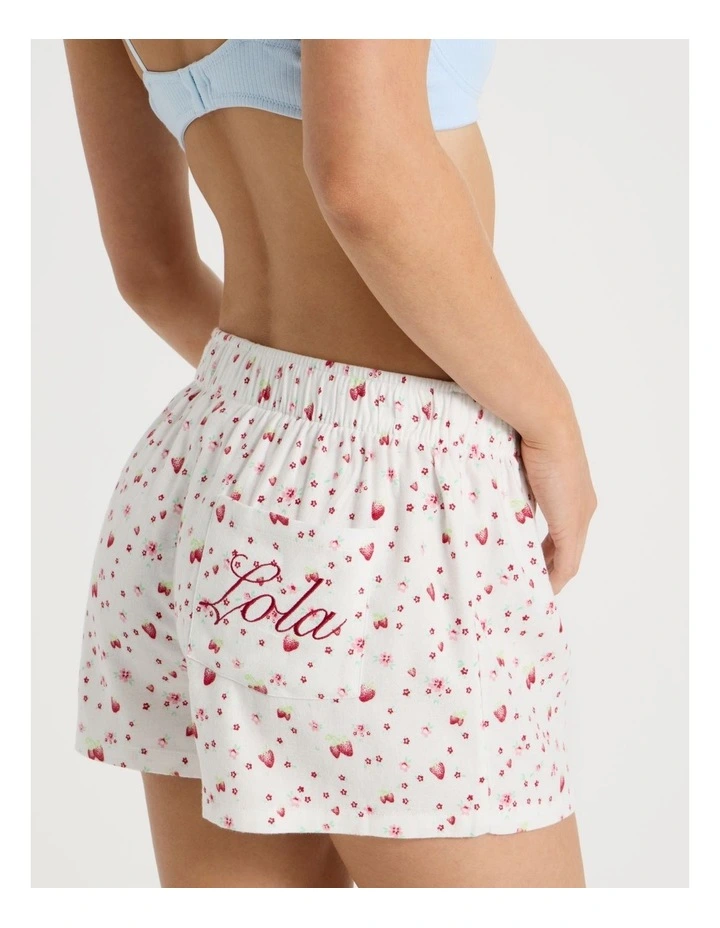Lola Flannelette Boxer Short in Strawberry Fields Print image 5