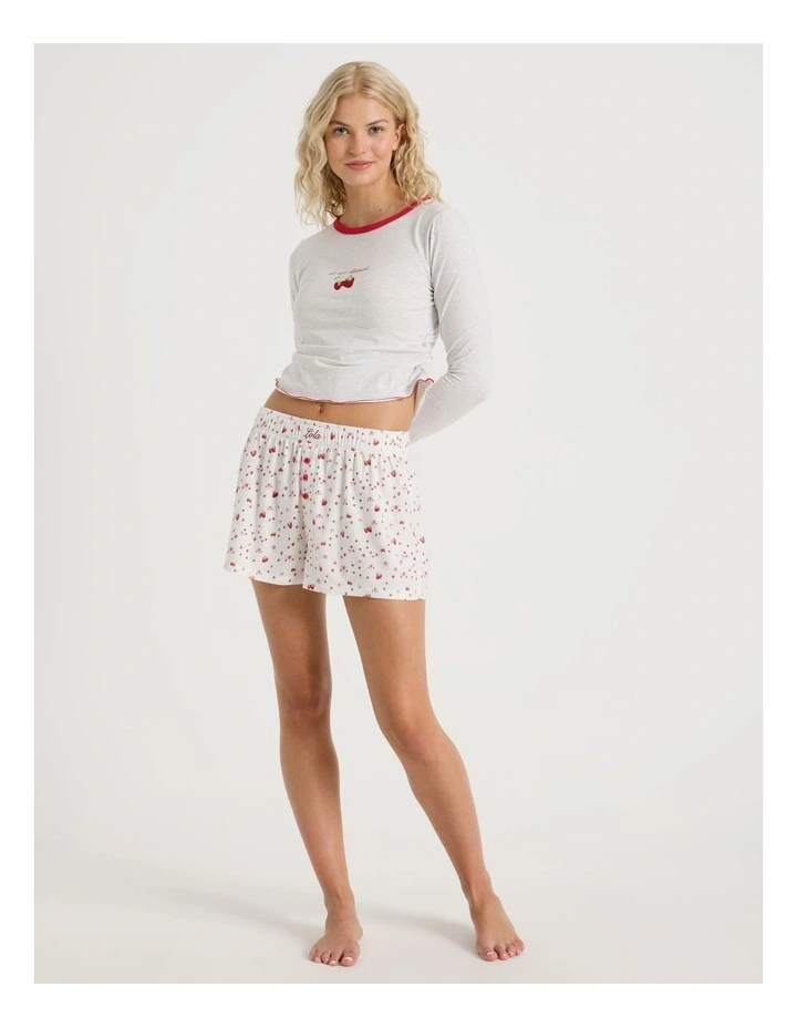 Lola Flannelette Boxer Short in Strawberry Fields Print image 6