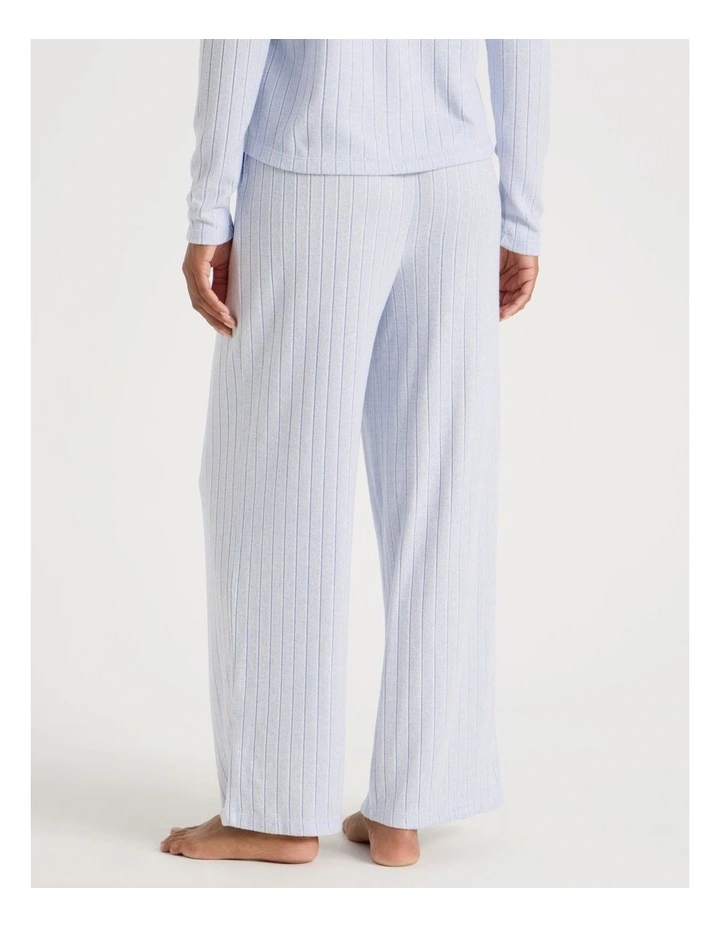 Cosy Rib Wide Leg Pant in Soft Blue image 6