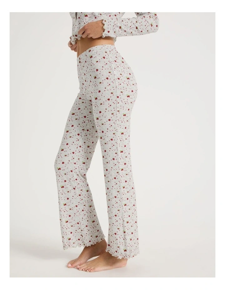 Lola Fluted Rib Pants in Strawberry Fields Print image 3