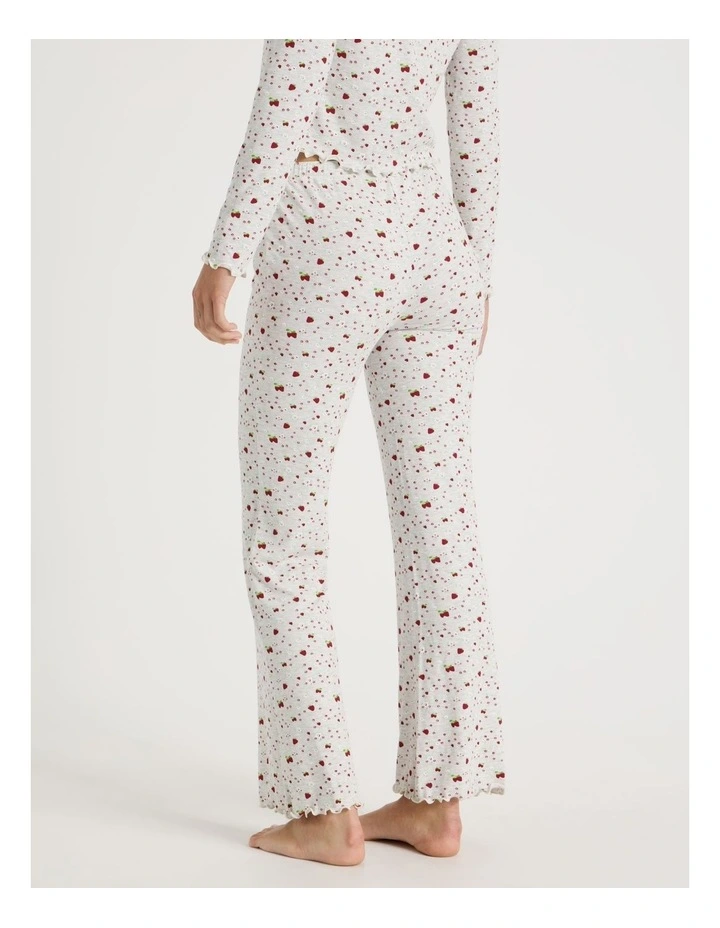 Lola Fluted Rib Pants in Strawberry Fields Print image 5