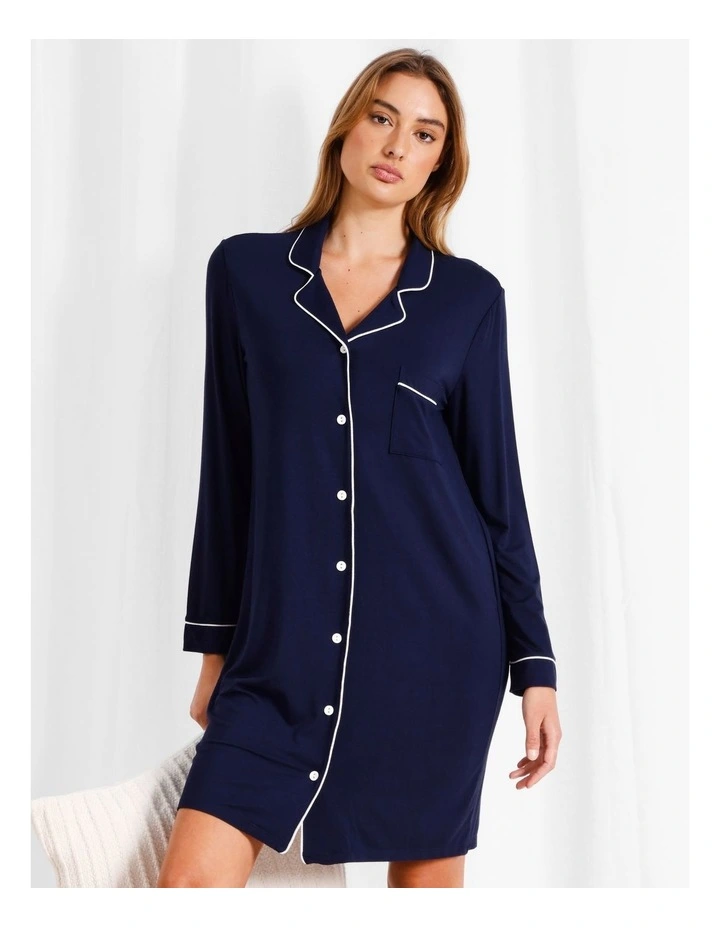 Pure Comfort Bamboo Nightshirt in Navy image 1