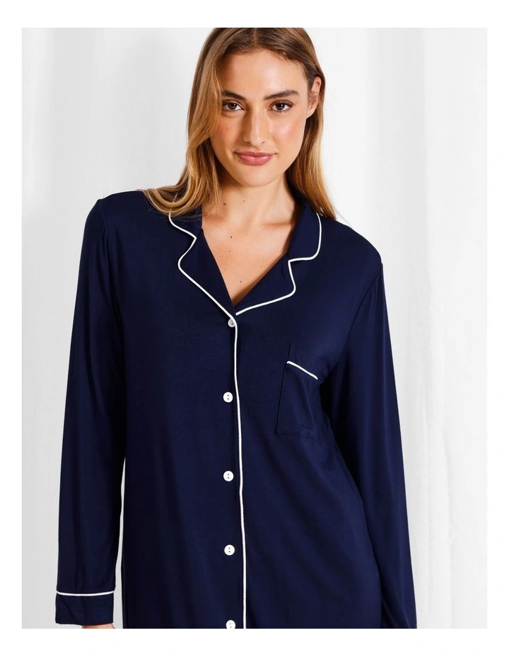 Pure Comfort Bamboo Nightshirt in Navy image 3