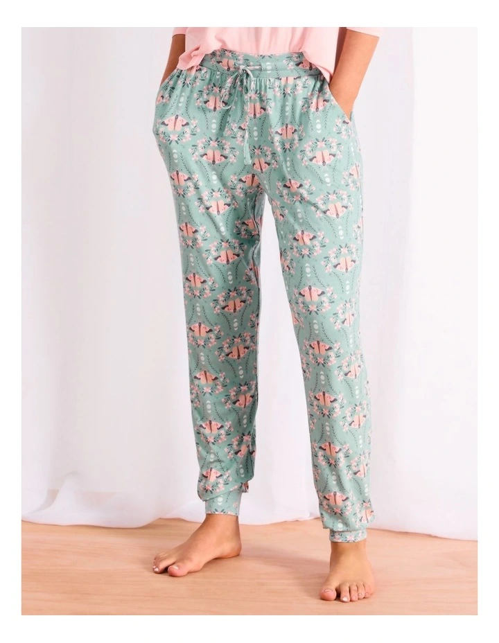 Viscose Jersey Cuffed Pant in Floral image 2
