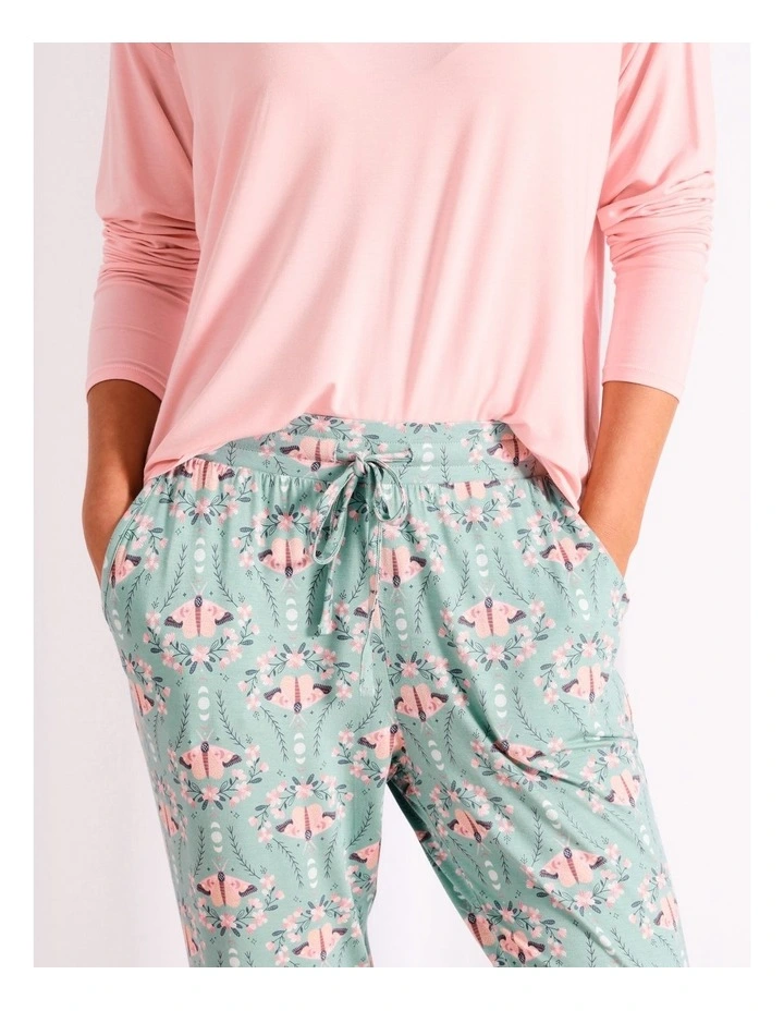 Viscose Jersey Cuffed Pant in Floral image 4