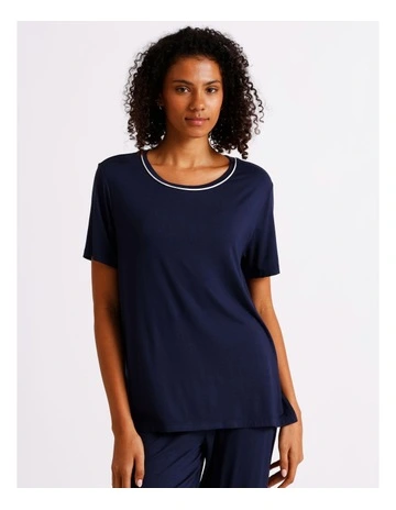 Pure Comfort Short Sleeve Tee in Navy