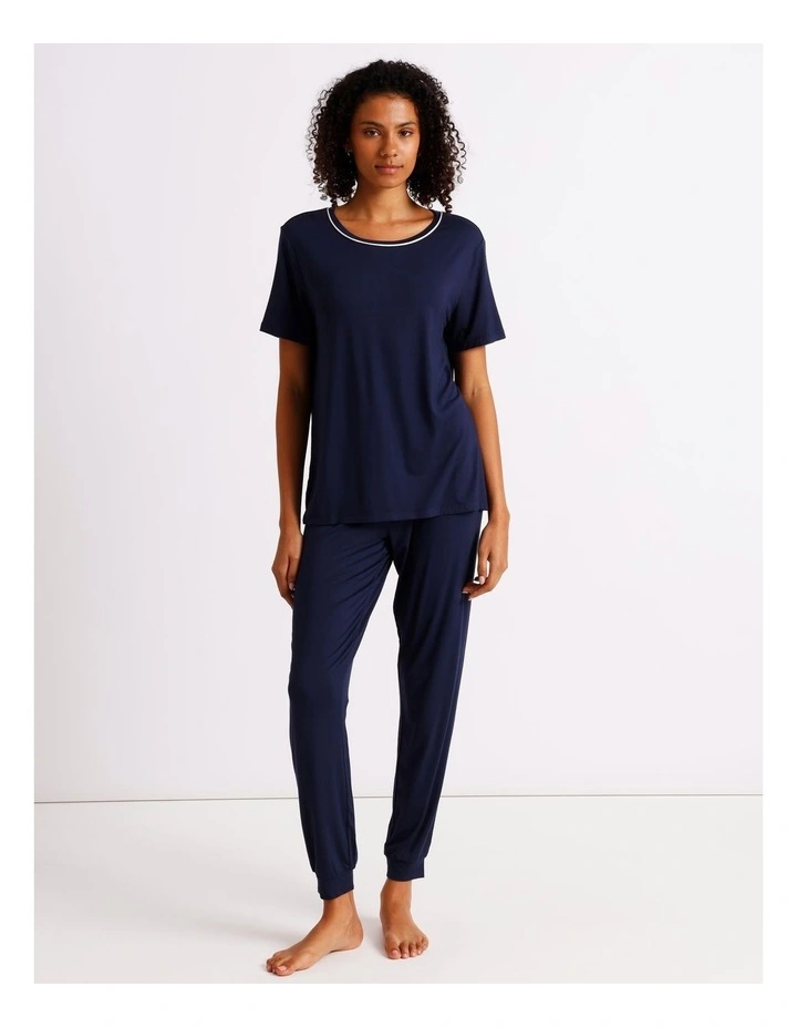 Pure Comfort Short Sleeve Tee in Navy image 2