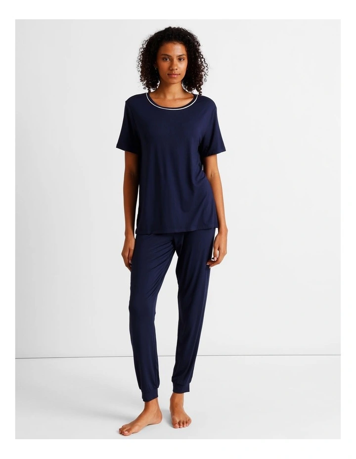 Pure Comfort Short Sleeve Tee in Navy image 2