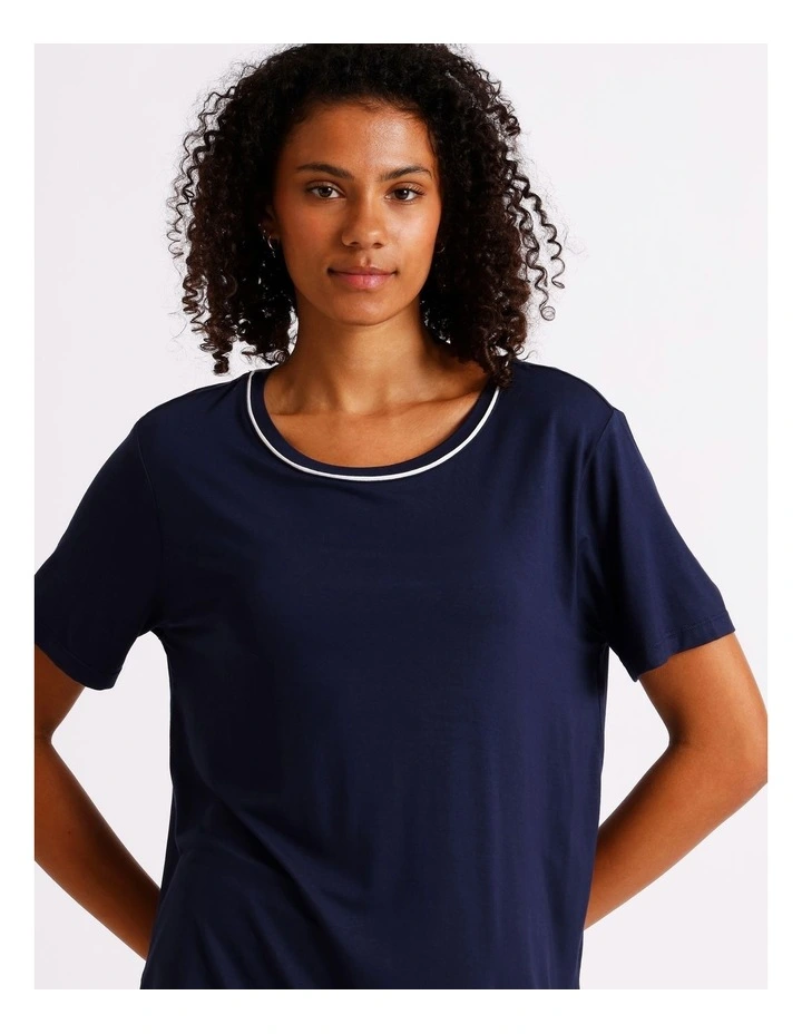 Pure Comfort Short Sleeve Tee in Navy image 3