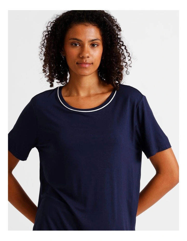 Pure Comfort Short Sleeve Tee in Navy image 3