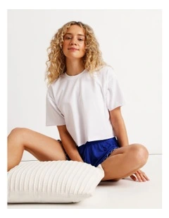 Boxy Short Sleeve Tee in White