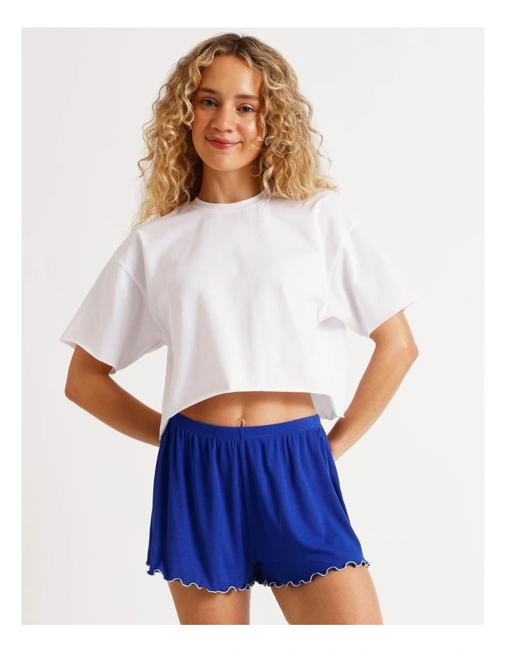 Boxy Short Sleeve Tee in White image 2