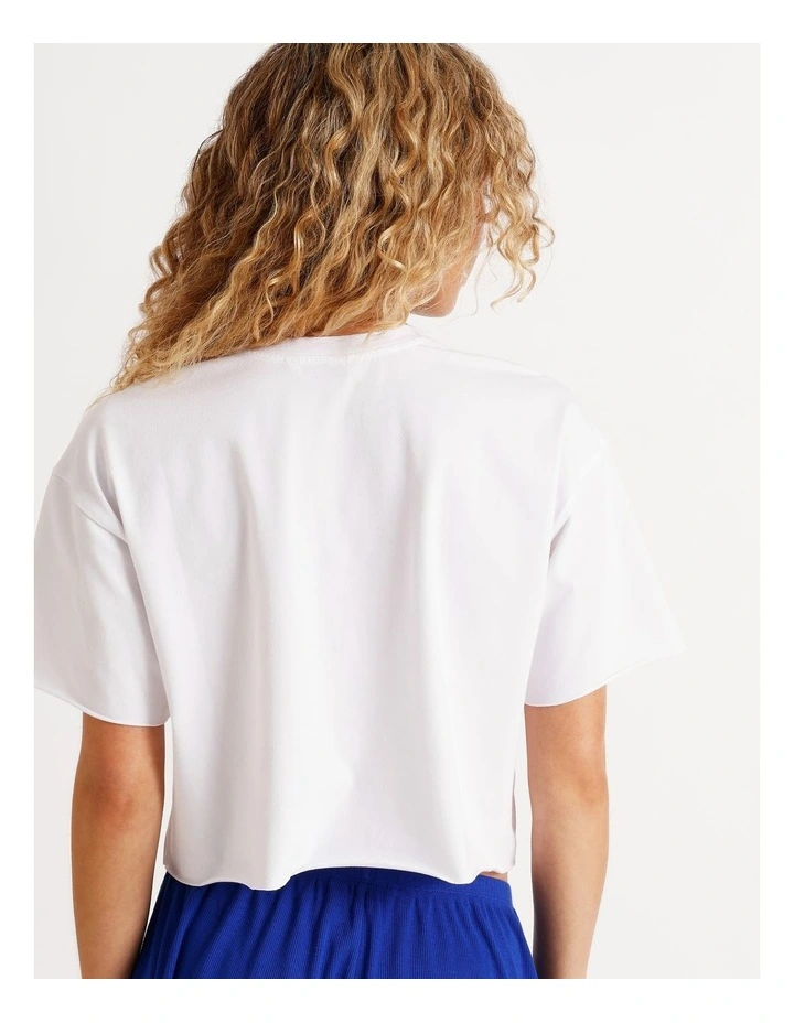 Boxy Short Sleeve Tee in White image 6
