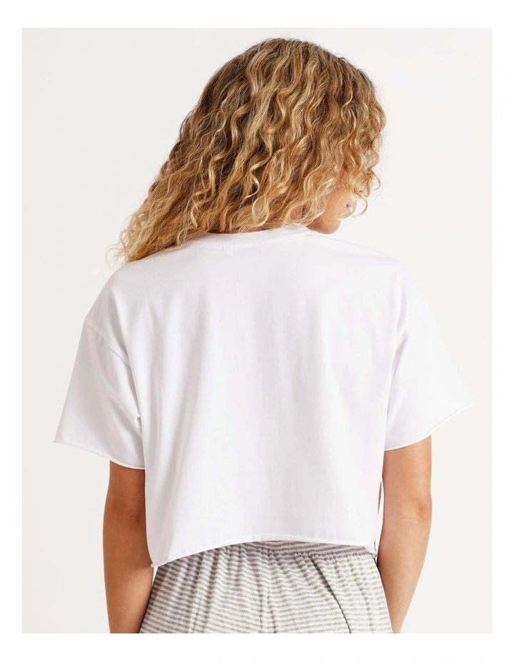 Lola Boxy Short Sleeve Tee in Graphic Floral Print image 5