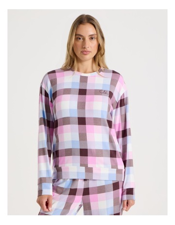 Pink Check Print colour
