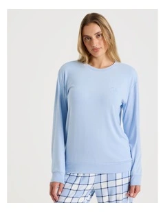 Cosy Supersoft Long Sleeve Top in Soft Blue