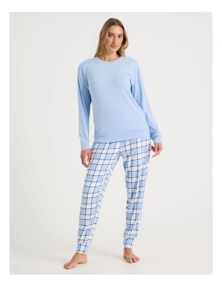 Cosy Supersoft Long Sleeve Top in Soft Blue image 2