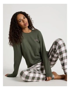 Cosy Supersoft Long Sleeve Top in Olive