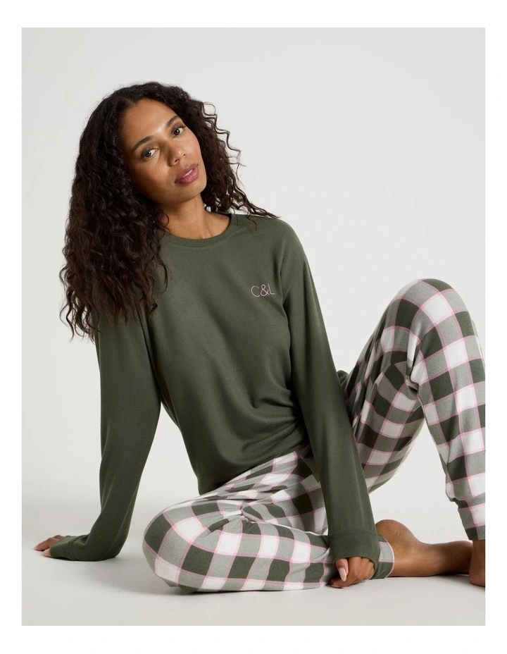 Cosy Supersoft Long Sleeve Top in Olive image 1