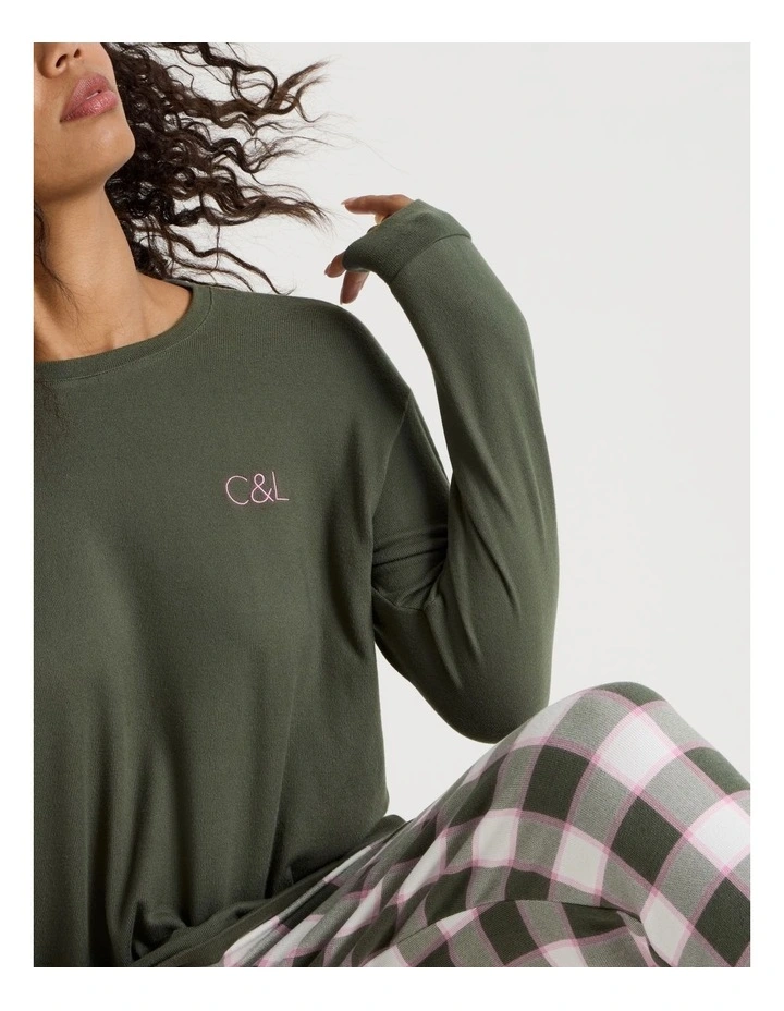 Cosy Supersoft Long Sleeve Top in Olive image 7