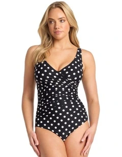 Seoul DD/E Twist Ruched One Piece in Black