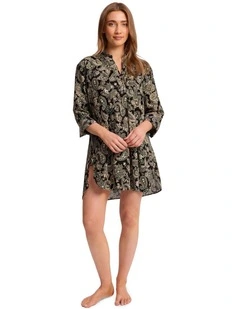 Priya Painters Shirt in Black and White Paisley Print